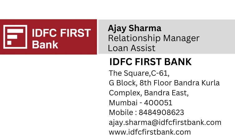 Personal loan in Maharashtra | Business loan in Mumbai IDFC First Bank | Home loan in Maharashtra