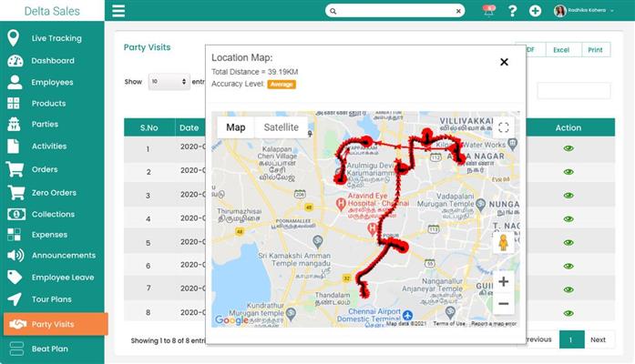 delta sales app/field sales app/gps tracking app