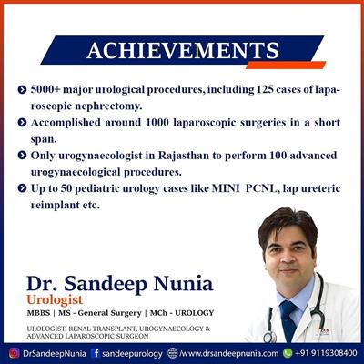 best urologist in jaipur dr sandeep nunia