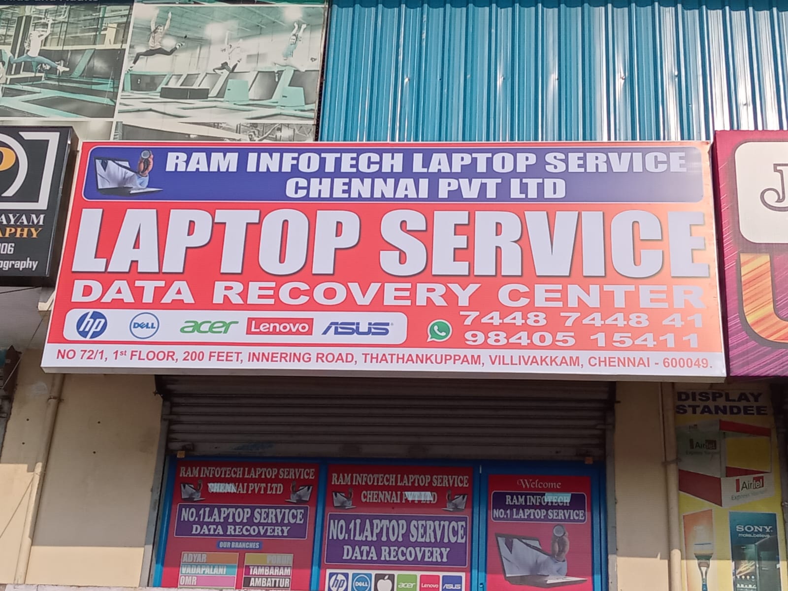 raminfotech laptop service center in villivakkam | laptop store in chennai