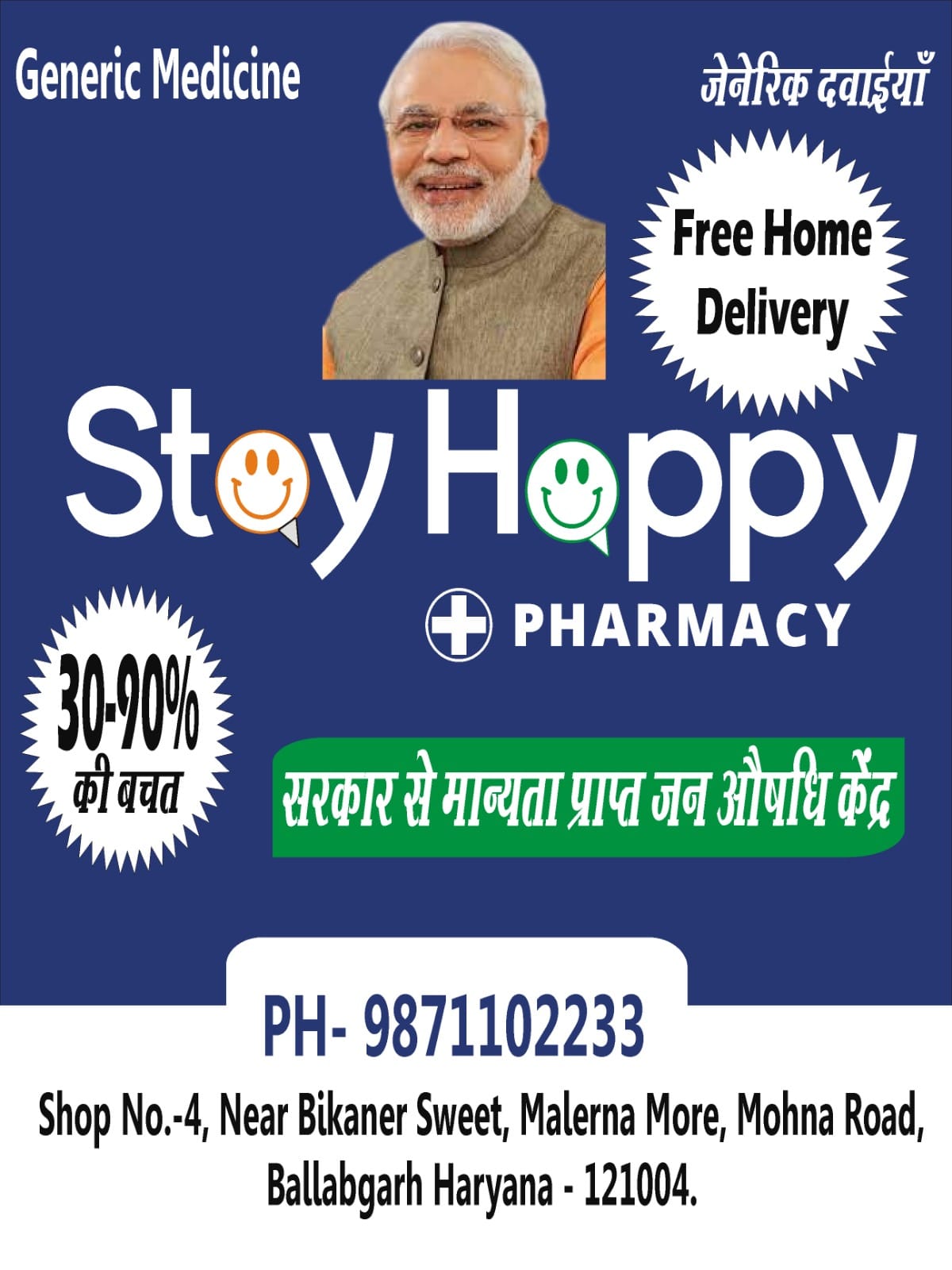 stay happy pharmacy | medical services in faridabad