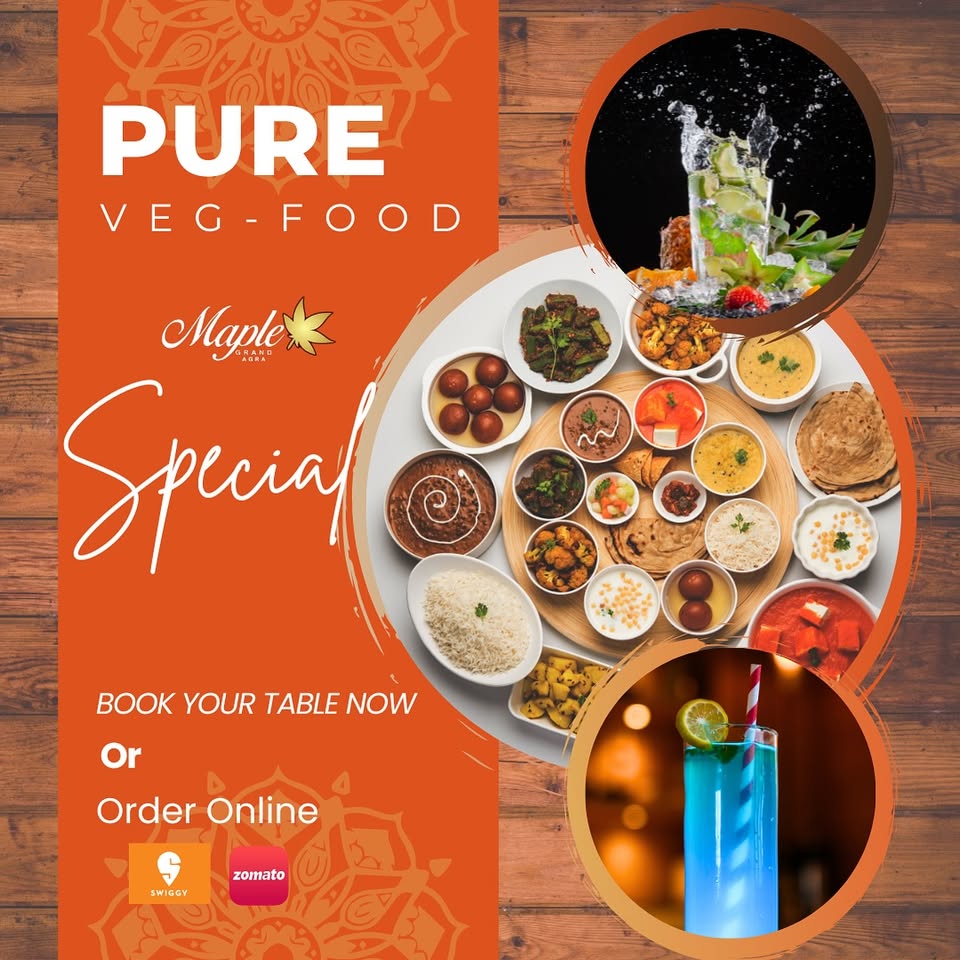 maple pure veg restaurant | restaurant in agra